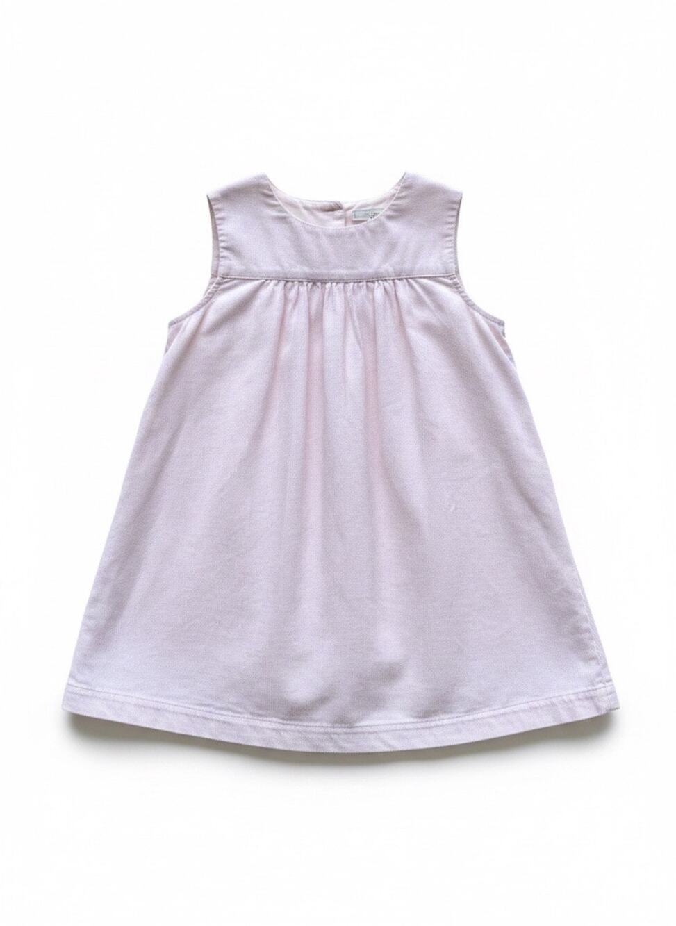 The Little White Company Corduroy Sleeveless Dress, Baby Size 18-24mo Pale Pink